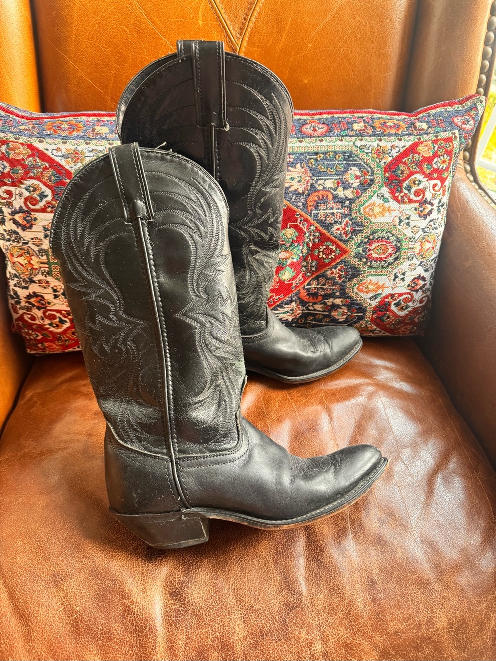 Classic Laredo Black Women's Western Cowboy Boots